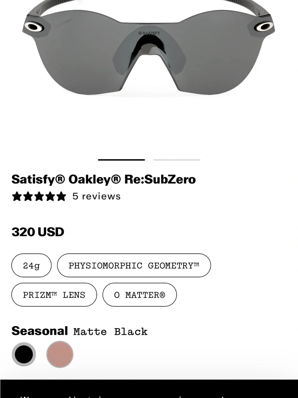 Oakley Subzero sunglasses.